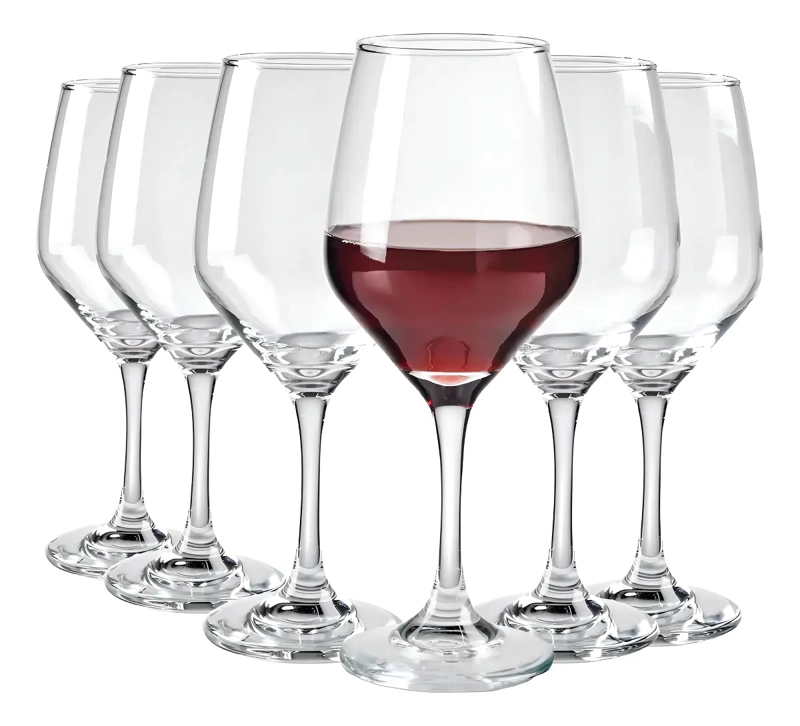 SET 6 COPAS DE VINO COPA VINO CRISTAR BRUNELLO 408 CC VIDRIO CRISTALERIA CRYSTAL - 1