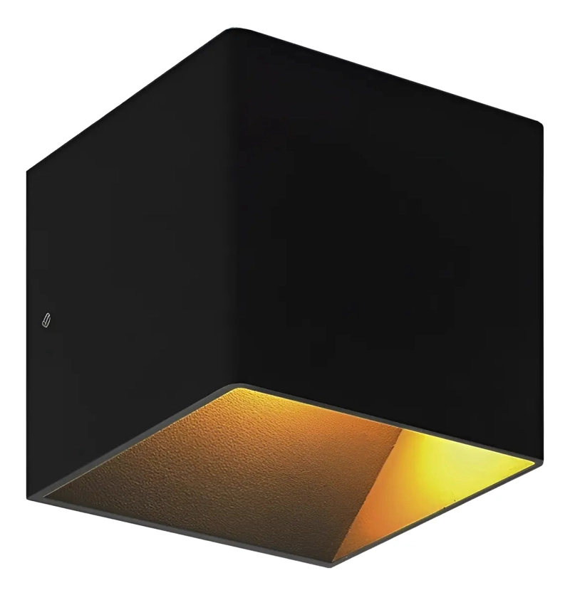 FOCO LUZ CALIDO APLIQUE PARA PARED LED INTERIOR IP20 3000K NEGRO WANT - 1