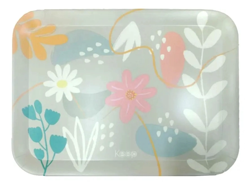 BANDEJA BAMBOO KEEP 42X31CM FLOWERS ASADO PARRILLA COCINA MULTICOLOR - 1