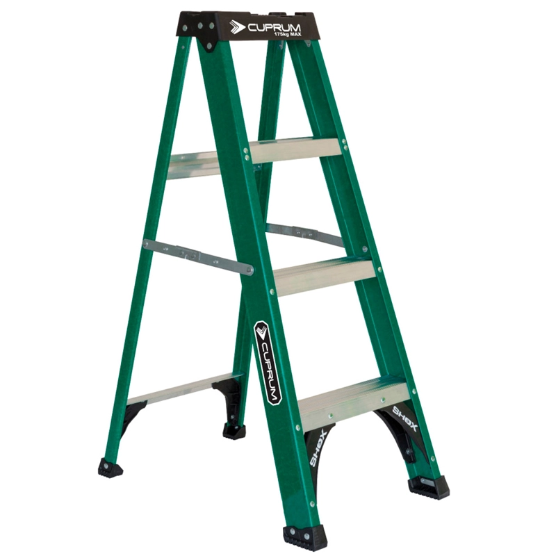 ESCALERA DIELE CTRICA TIJERA FIBRA VIDRIO 4 PELDAÑOS 175 KGS - 1