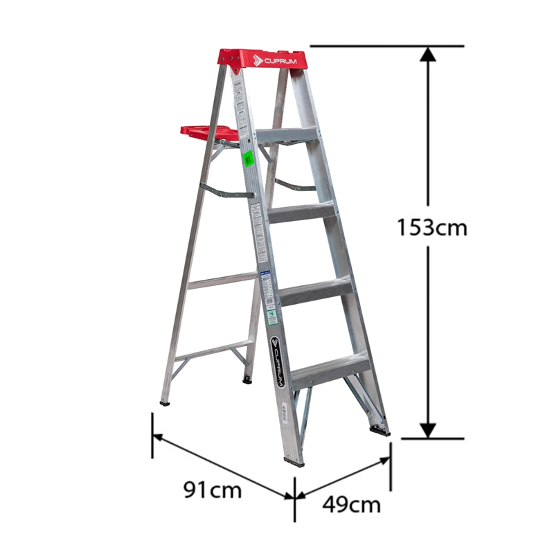 ESCALERA DE TIJERA MARCA  DE ALUMINIO 1,53MTS - 2