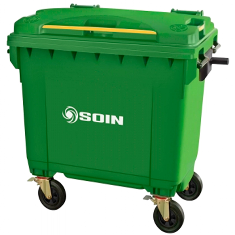CONTENEDOR DE BASURA INDUSTRIAL 660L  CON RUEDAS - 1