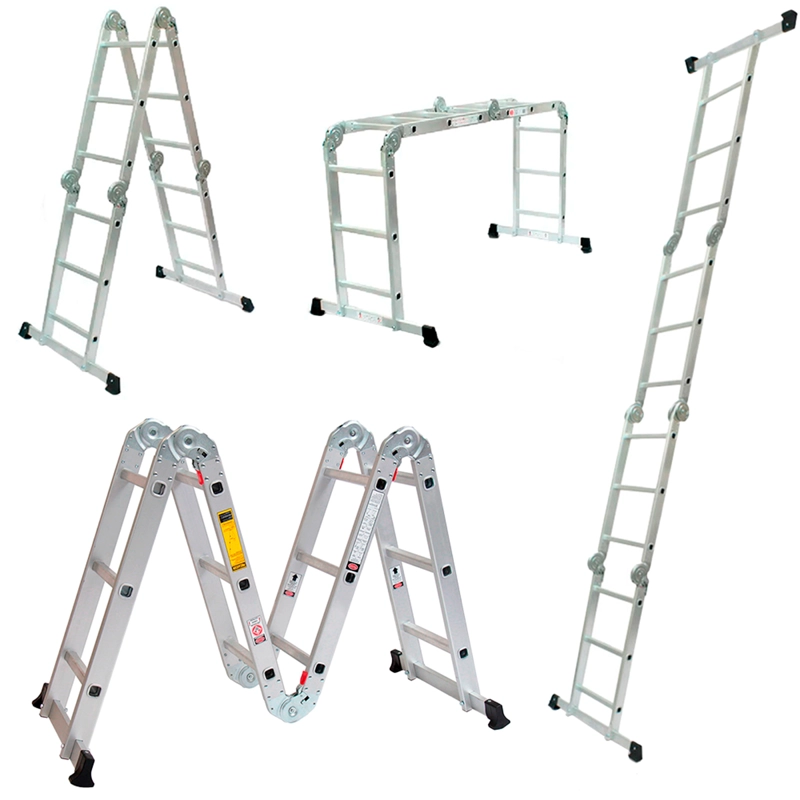 ESCALERA MULTIPROPOSITO ARTICULADA ALUMINIO 12 PELDAÑOS - 1