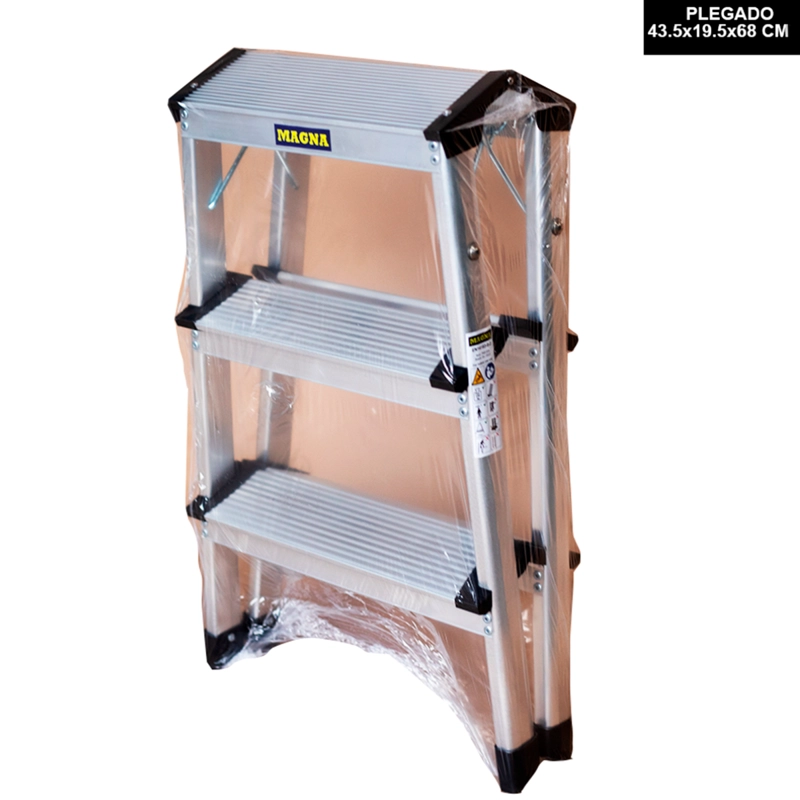 PISO ESCALERA PLEGABLE 3 PELDAÑOS LIVIANO 150KGS - 3
