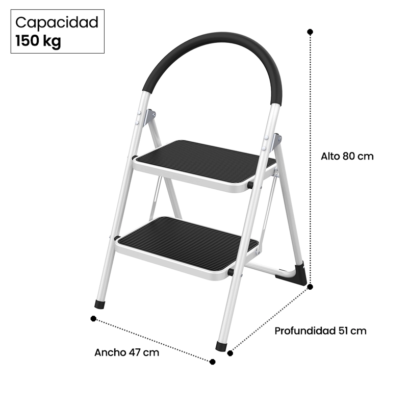PISO ESCALERA PLEGABLE 2 PELDAÑOS  PLUS - 2