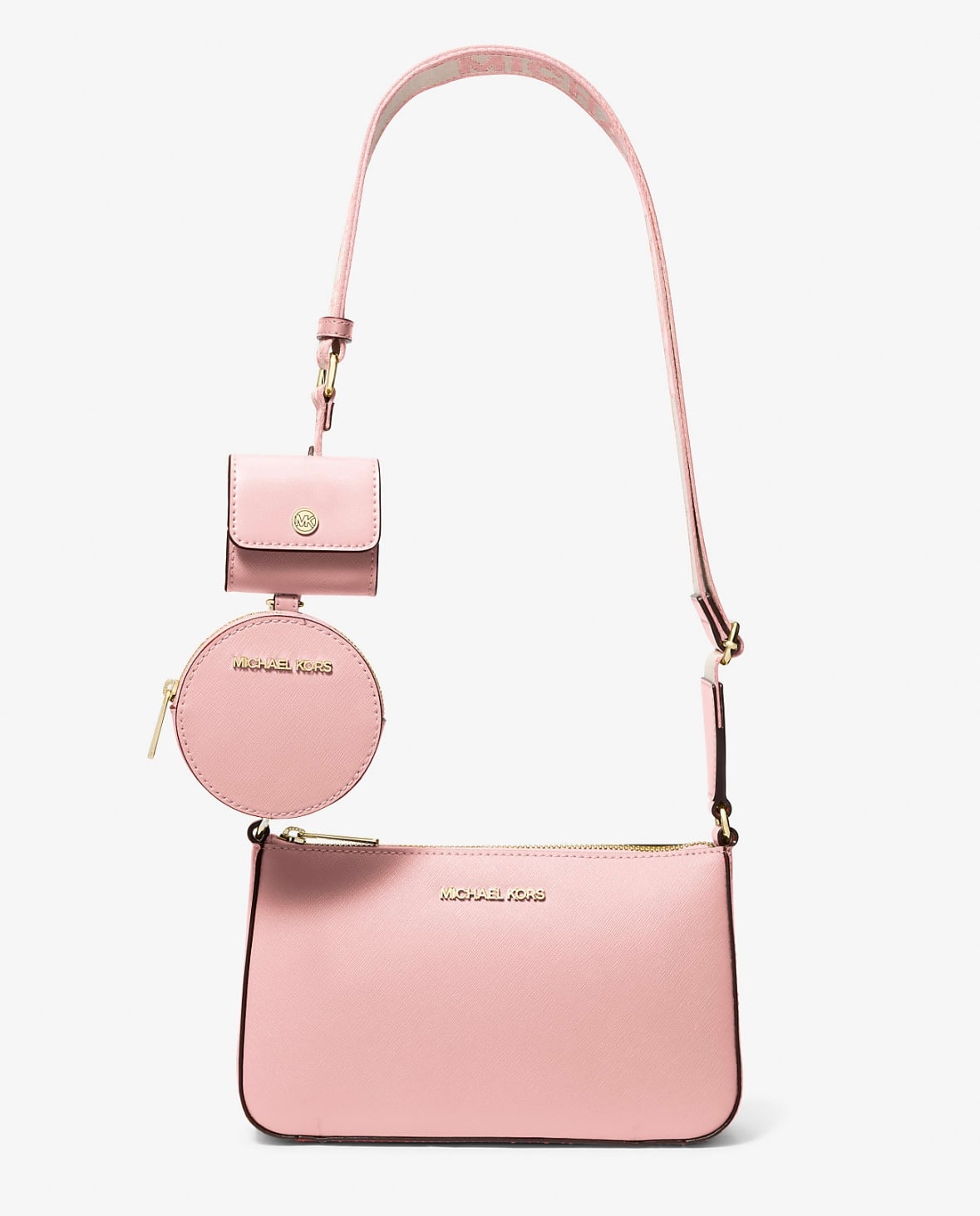 CARTERA MICHAEL KORS JET SET AIRPODS ROSA - 1