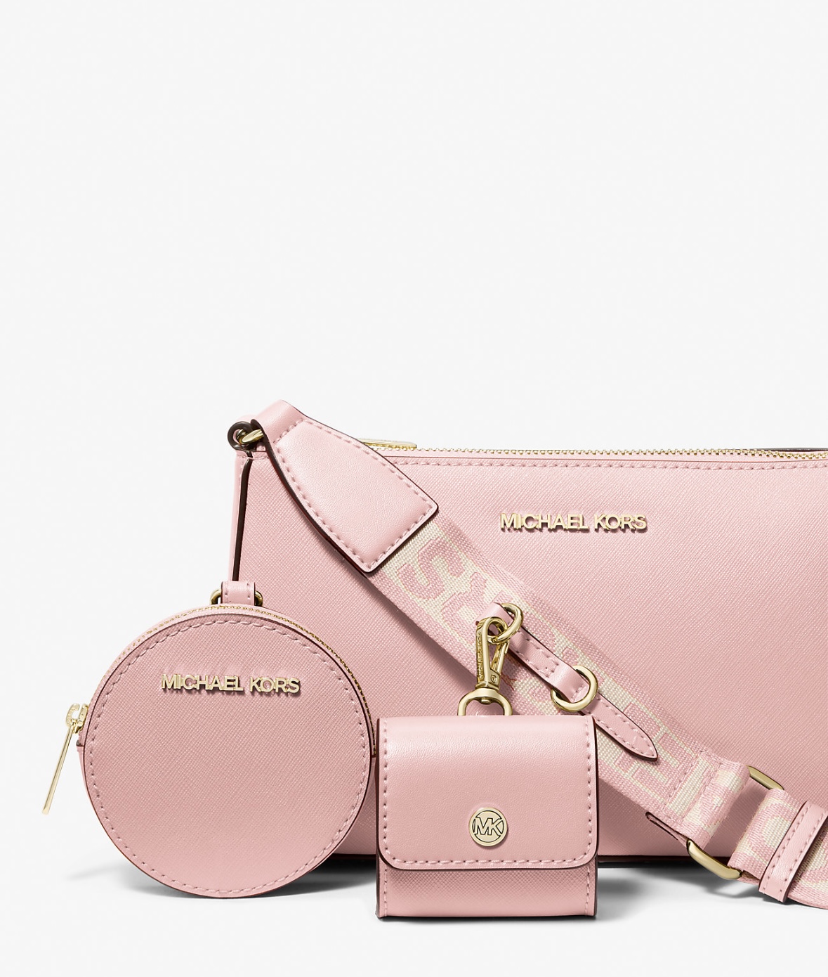 CARTERA MICHAEL KORS JET SET AIRPODS ROSA - 4