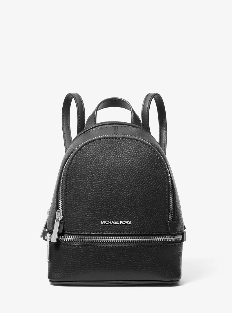 MOCHILA MICHAEL KORS RHEA SMALL LEATHER BLACK
