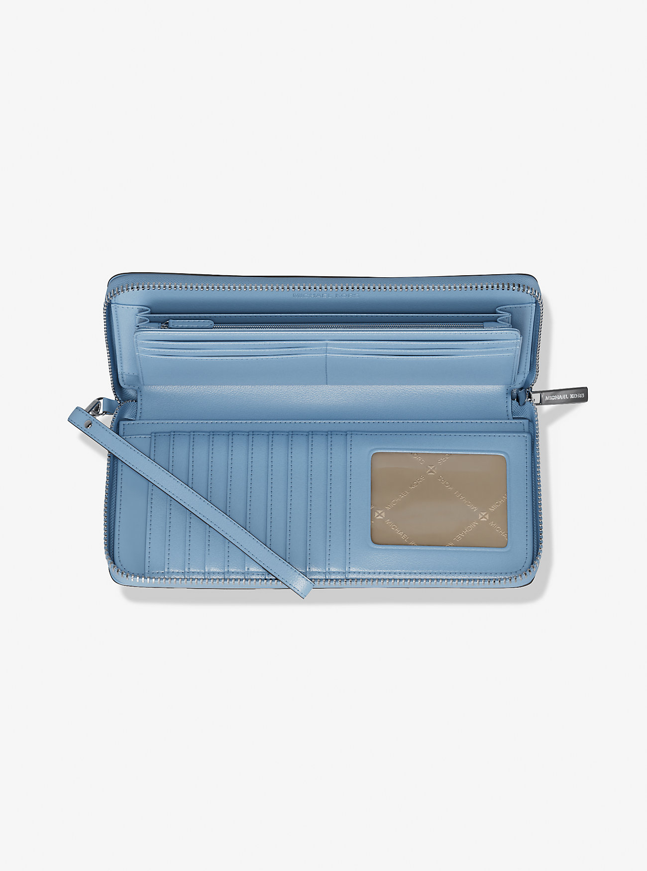 BILLETERA MICHAEL KORS STUDDED PATCHWORK CONTINENTAL SKY BLUE - 2