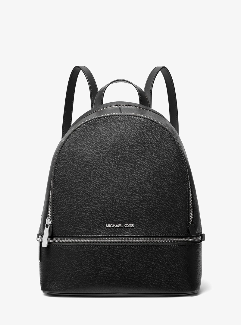 MOCHILA MICHAEL KORS RHEA BLACK LEATHER - 1