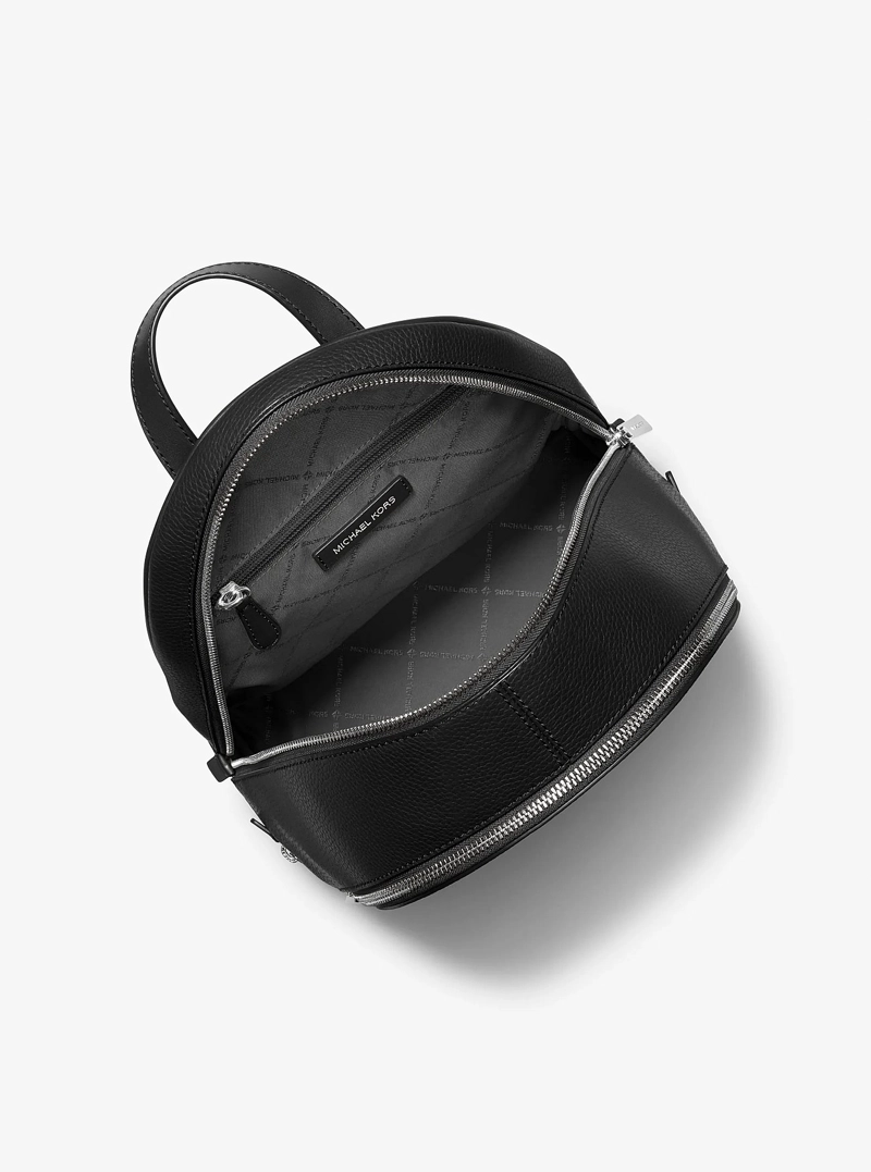 MOCHILA MICHAEL KORS RHEA BLACK LEATHER - 2
