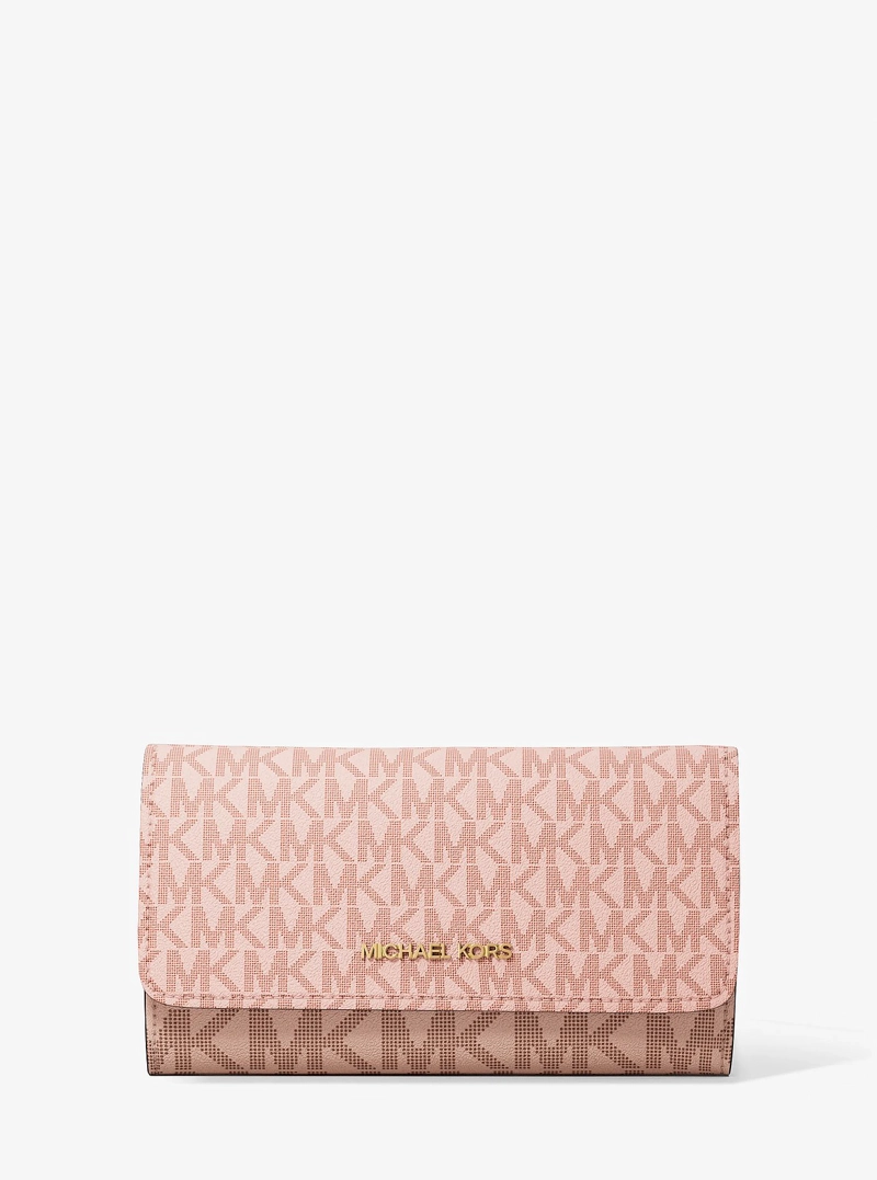 BILLETERA MICHAEL KORS JET SET TRI-FOLD LOGO