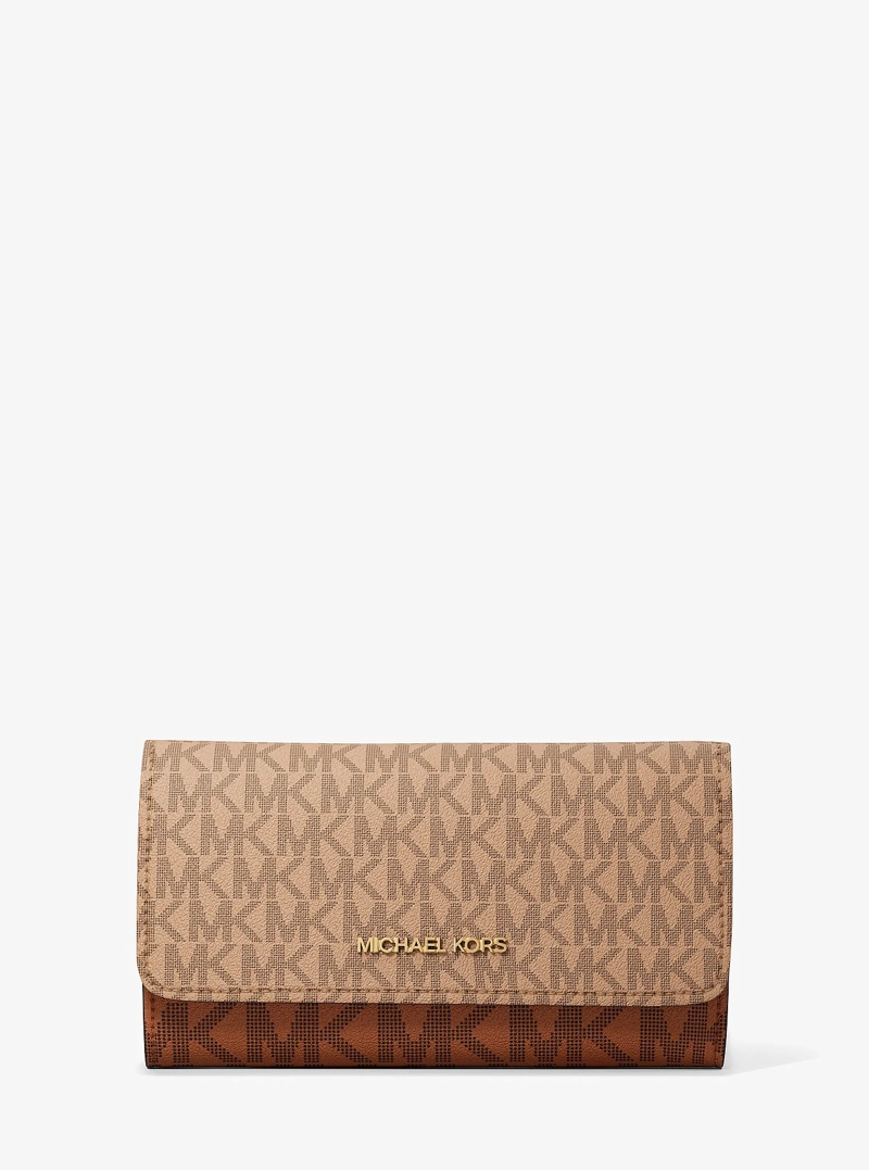 BILLETERA MICHAEL KORS JET SET TRI-FOLD LOGO - 1