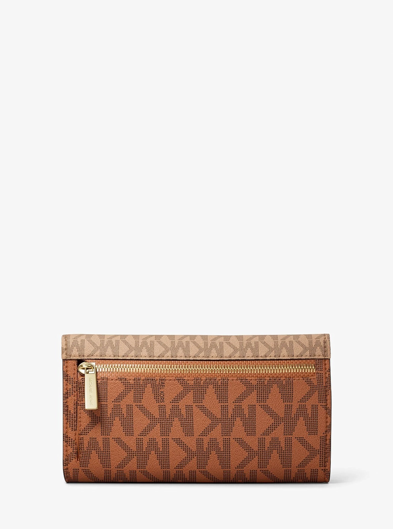 BILLETERA MICHAEL KORS JET SET TRI-FOLD LOGO - 3