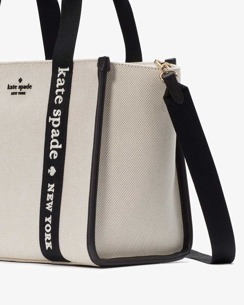 CARTERA KATE SPADE SMALL TOTE KIP CANVAS - 6