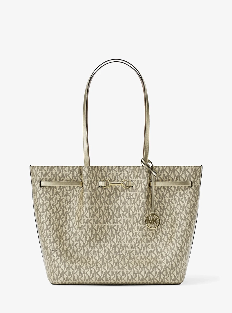 CARTERA MICHAEL KORS TOTE CARSON LOGO Dorado