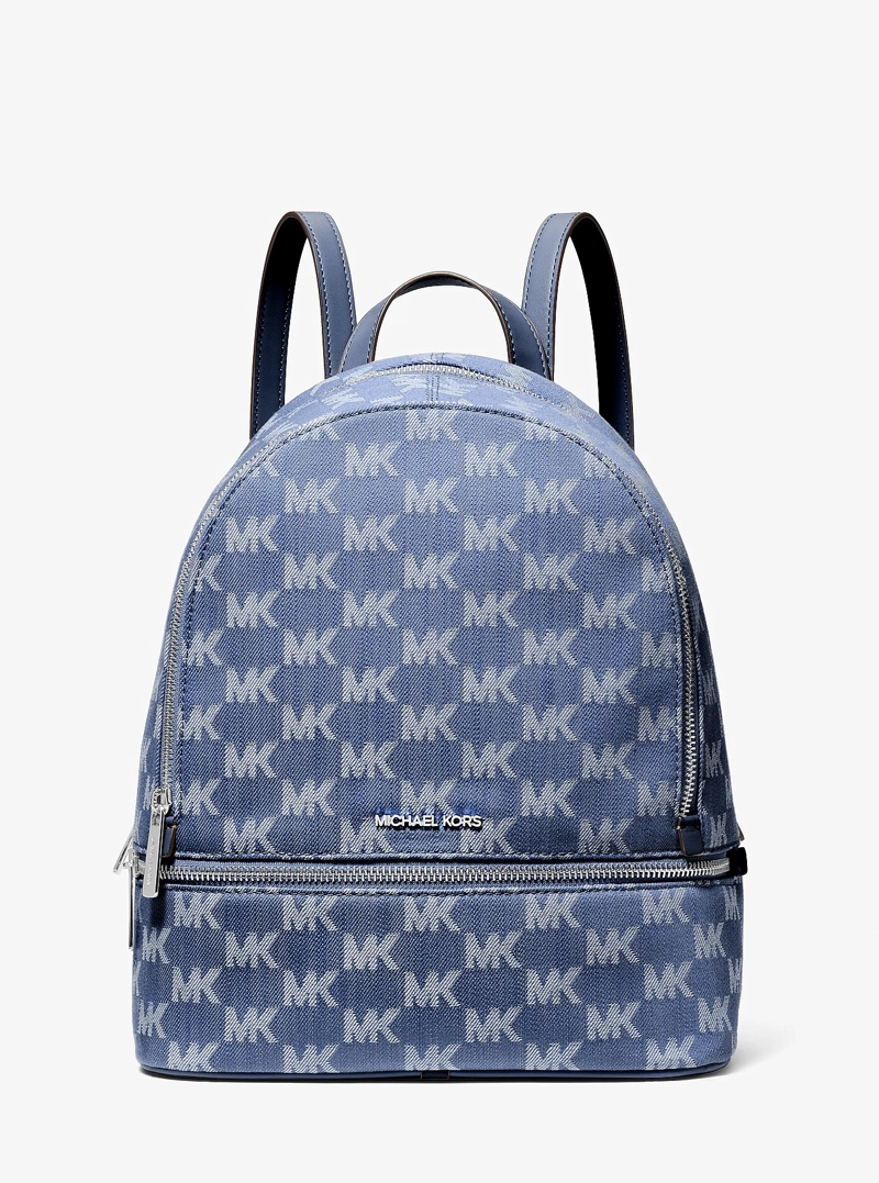 MOCHILA MICHAEL KORS RHEA LOGO JACQUARD DENIM