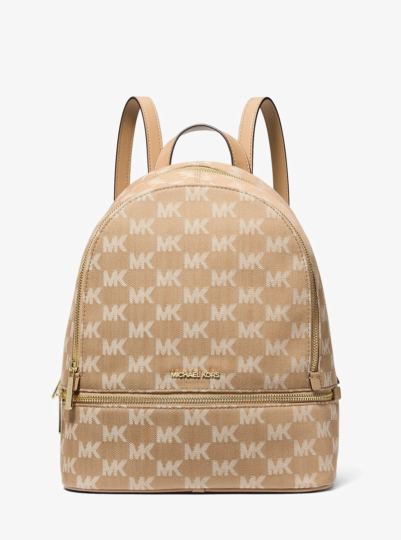 MOCHILA MICHAEL KORS RHEA LOGO JACQUARD DENIM - 1