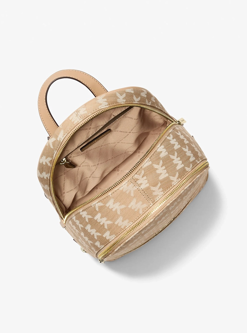 MOCHILA MICHAEL KORS RHEA LOGO JACQUARD DENIM - 2