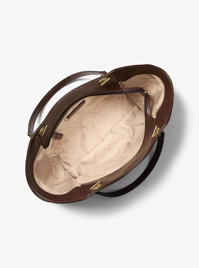 CARTERA MICHAEL KORS SIGNATURE SUEDE CHOCOLATE - 2
