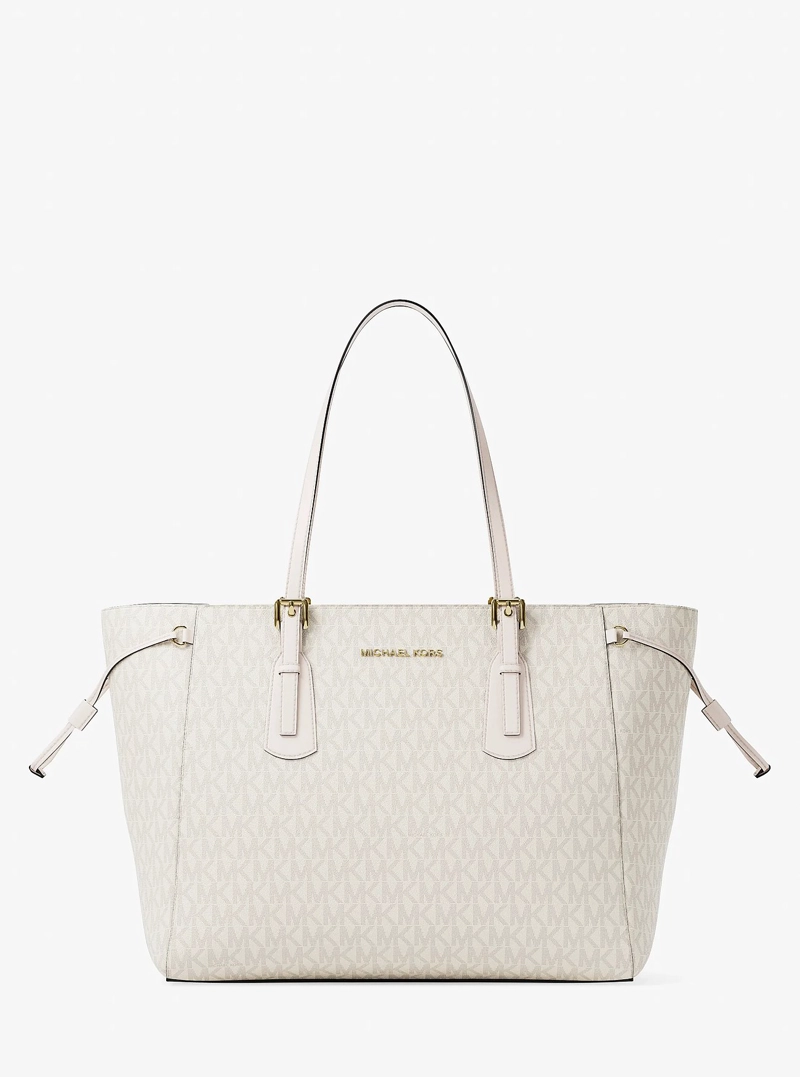 CARTERA MICHAEL KORS VOYAGER SIGNATURE LOGO TOP-ZIP TOTE BAG - 1