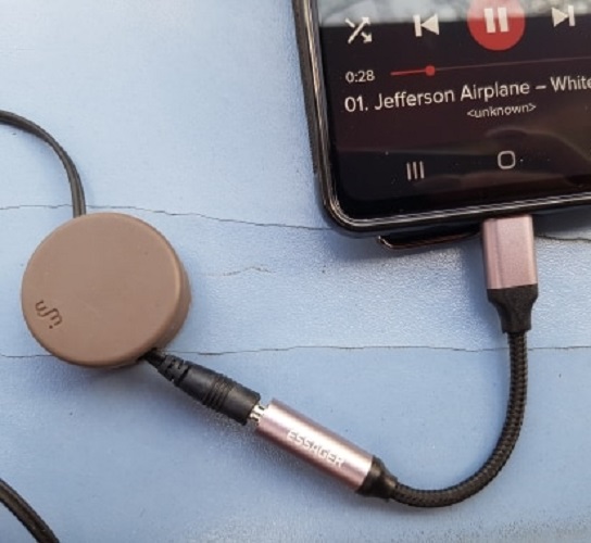 Adaptador audífonos tipo C a jack 3.5mm cordón reforzado aluminio resistente auxiliar - 5