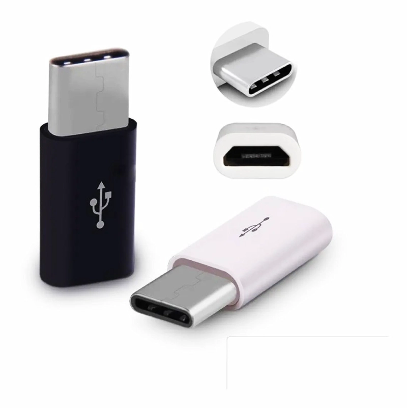 Adaptador Tipo C a Micro USB V8 Tipo C Macho a Micro USB V8 Hembra Celulares Android - 2