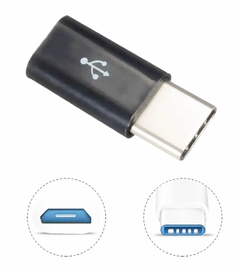 Adaptador Tipo C a Micro USB V8 Tipo C Macho a Micro USB V8 Hembra Celulares Android - 5