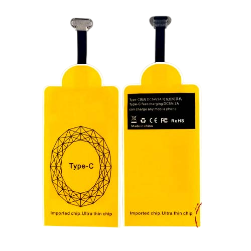Adaptador de Carga Rapida 2 A Receptor tarjeta de carga Tipo C Amarillo (Tipo C) - 1
