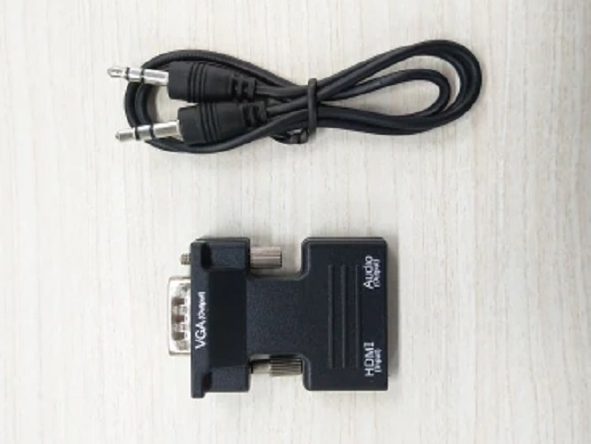Adaptador HDMI a VGA y Audio Plug Jack 3,5 Convertidor a HDMI hembra a VGA macho con Audio - 4