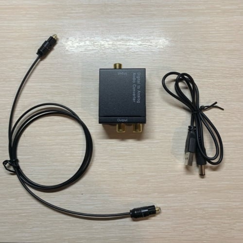 Adaptador Optico a RCA Convertidor Audio CON CABLE OPTICO TV - 3