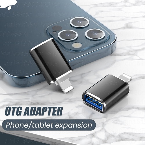Adaptador para Iphone Lightning A USB 3.0 OTG de 8 pines Macho A USB Normal Conector Hembra - 2