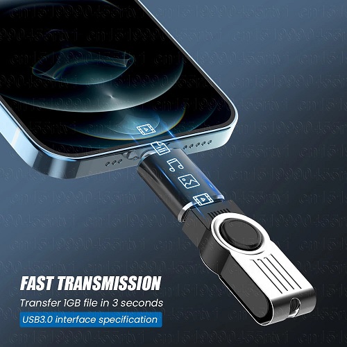 Adaptador para Iphone Lightning A USB 3.0 OTG de 8 pines Macho A USB Normal Conector Hembra - 3
