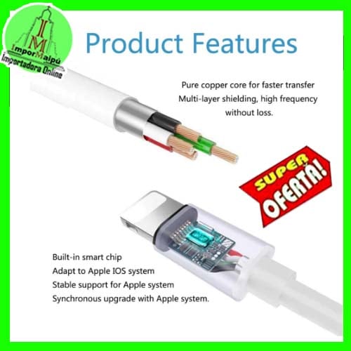 Adaptador Iphone Lightning OTG de 8 pines Macho A 30 Pines Hembra Conector Hembra - 2