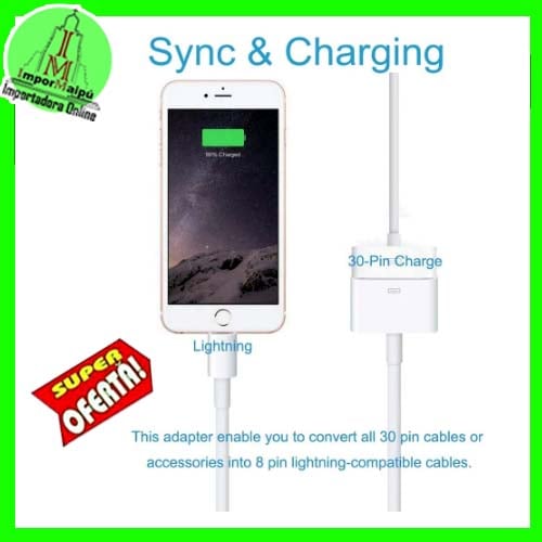 Adaptador Iphone Lightning OTG de 8 pines Macho A 30 Pines Hembra Conector Hembra - 3