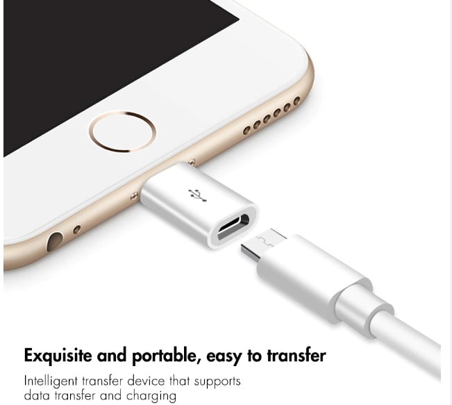 Adaptador Iphone Lightning OTG de 8 pines Macho A Micro Usb V8 Hembra Conector Hembra - 3