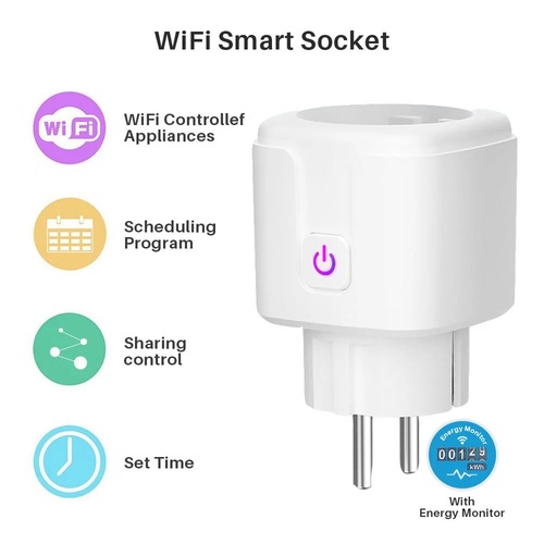 Enchufe Inteligente WIFI Alexa Google Home Programar Internet Bluetooth Lavadora aire acondicionado - 2