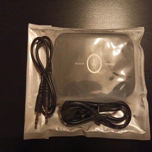 Adaptador Transmisor Receptor Bluetooth Auxiliar y RCA Batería 10 Hrs Jack 3.5mm USB Cuadrado grande - 4
