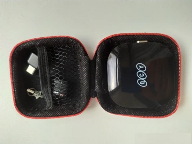 ESTUCHE PARA AUDÍFONOS U OTROS USOS BOLSO CASE AURICULARES ECOCUERO RIGIDO DURO RESISTENTE CUADRADO - 4