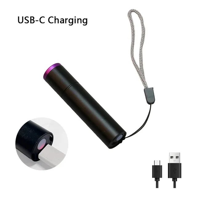 LINTERNA TIPO LAPIZ LED LUZ UV ULTRAVIOLETA LASER PILAS DE BOLSILLO PARA BILLETES FLUIDOS - 3