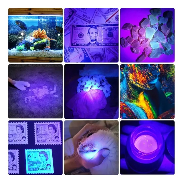 LINTERNA TIPO LAPIZ LED LUZ UV ULTRAVIOLETA LASER PILAS DE BOLSILLO PARA BILLETES FLUIDOS - 4