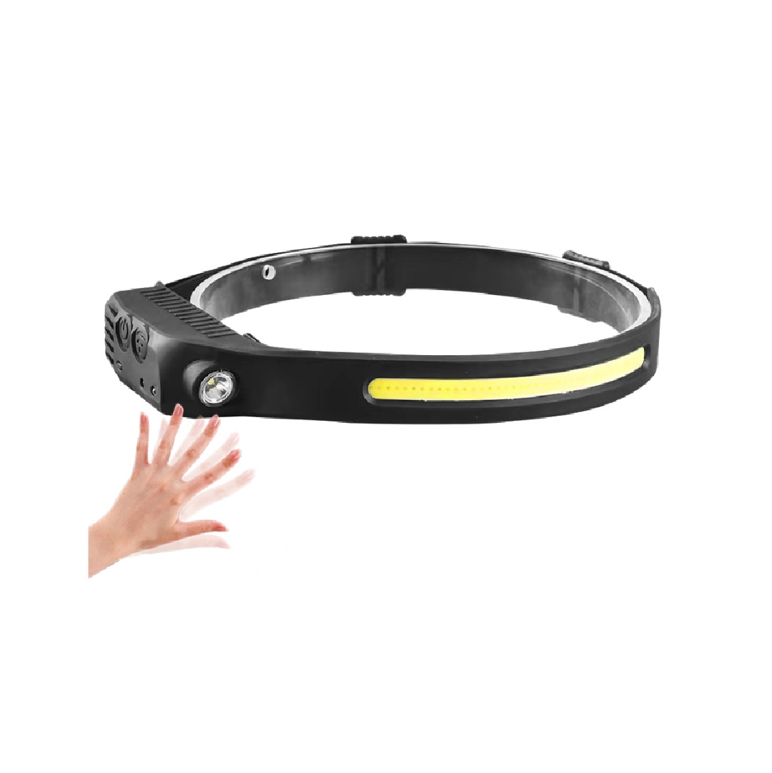 LUZ LINTERNA CINTILLO CABEZA LED DOBLE SENSOR RECARGABLE USB POTENTE COB MINERA FRONTAL PARA MINERO - 3