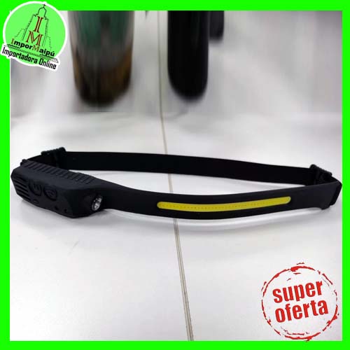 LUZ LINTERNA CINTILLO CABEZA LED DOBLE SENSOR RECARGABLE USB POTENTE COB MINERA FRONTAL PARA MINERO - 5