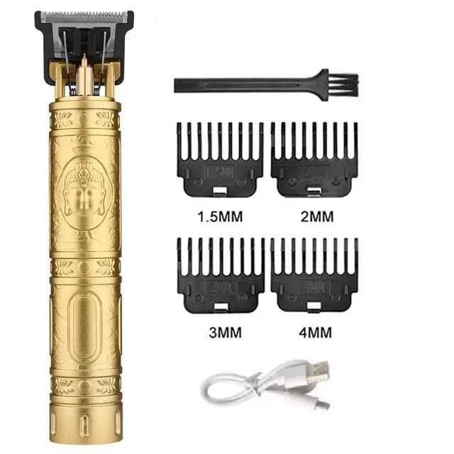 Maquina para cortar Barba Recargable USB Vintage profesional calidad precisa profesional Original - 2