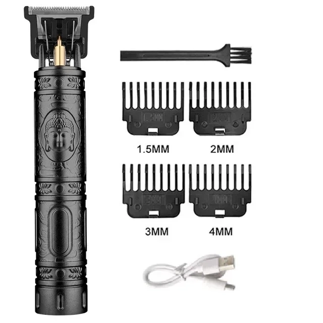 Maquina para cortar Barba Recargable USB Vintage profesional calidad precisa profesional Original - 4