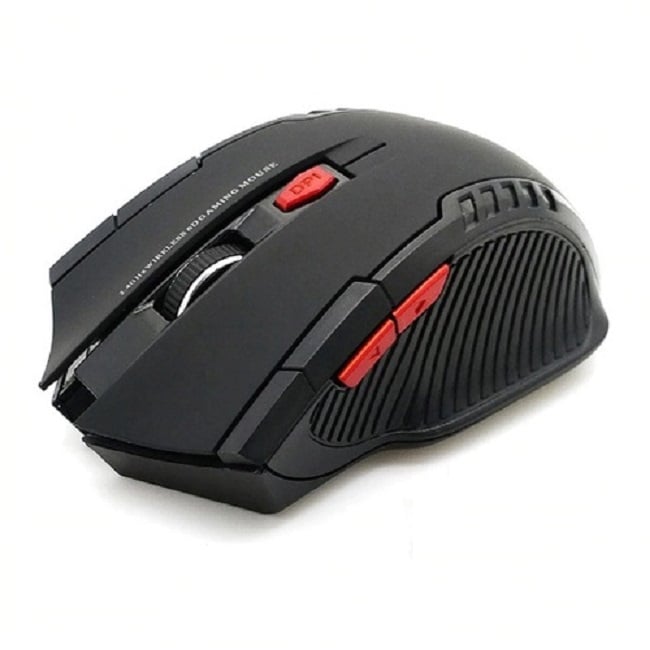 Mouse Gamer Óptico Inalámbrico 6 Botones Notebook PC Computadora Pilas AAA (No Incluidas) - 1