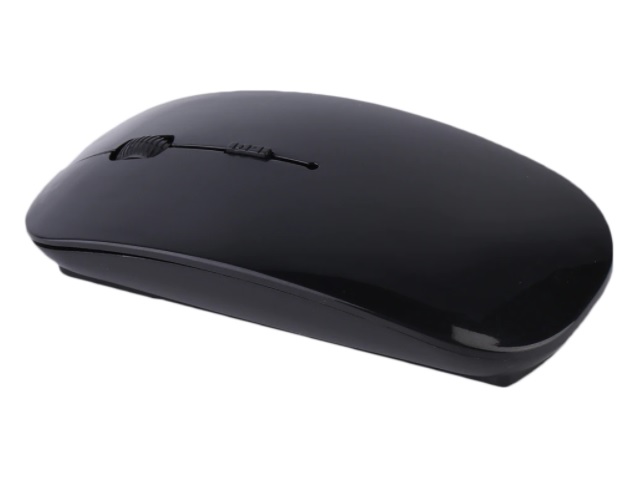 Mouse Raton Inalámbrico DPI Optico Slim Notebook Computador PC Pilas AAA no Inclui (negro) - 1
