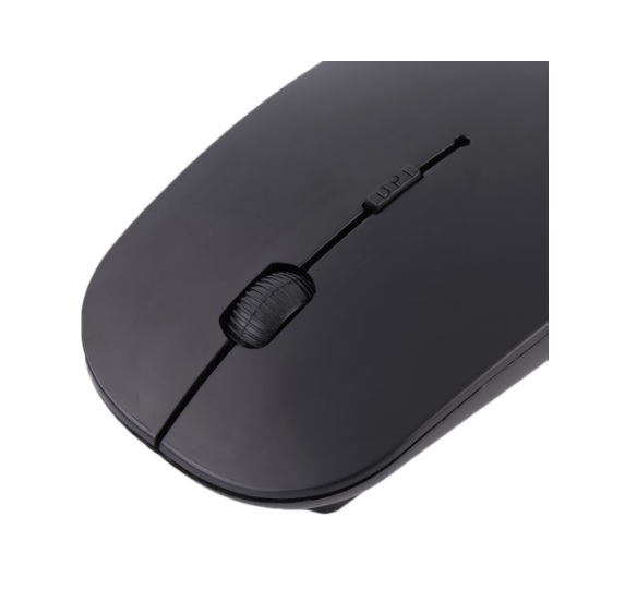 Mouse Raton Inalámbrico DPI Optico Slim Notebook Computador PC Pilas AAA no Inclui (negro) - 3