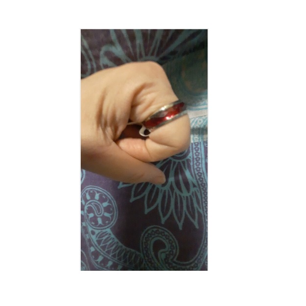 Anillo Titanio Rojo Anillos Juveniles Acero Quirurgico Acero Inoxidable Hombre Dama Chile - 3