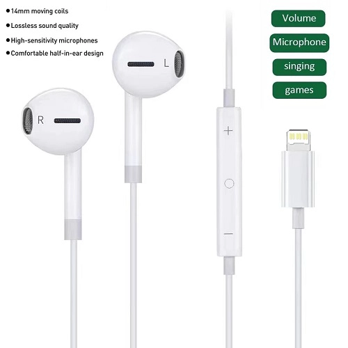 AUDÍFONOS MANOS LIBRES IPHONE LIGHTNING MICRÓFONO - 2